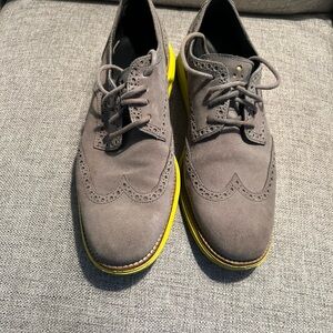 Cole Haan Lunargrand gray with yellow soles
